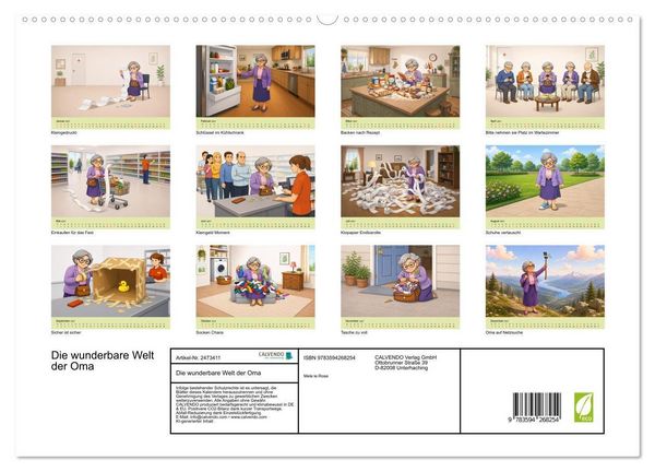 Produktbild: Die wunderbare Welt der Oma (hochwertiger Premium Wandkalender 2027 DIN A2 quer), Kunstdruck in Hochglanz