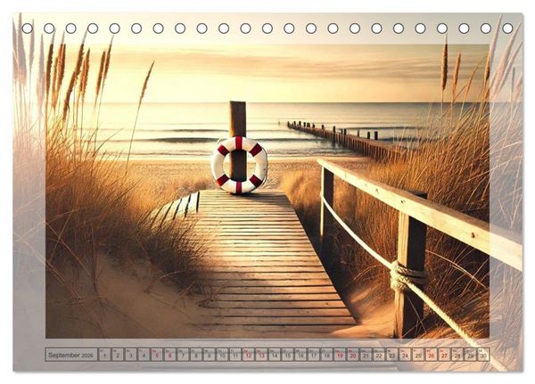 Produktbild: Pfade ans Meer (Tischkalender 2026 DIN A5 quer), CALVENDO Monatskalender