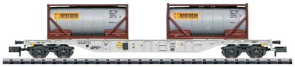 MiniTrix 18490 N Containertragwagen mit Tankcontainer HUPAC S.A