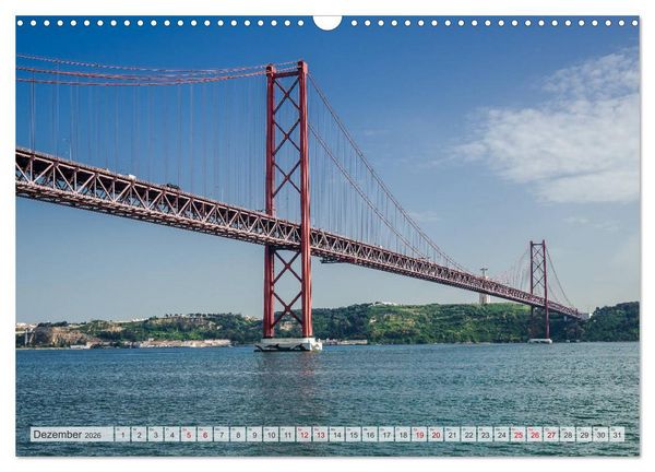 Produktbild: Lissabon Stadtansichten (Wandkalender 2026 DIN A3 quer), CALVENDO Monatskalender