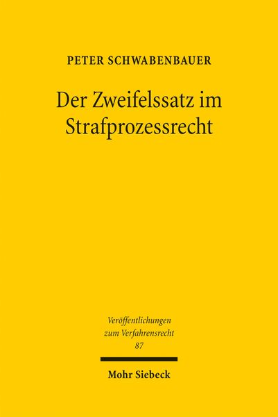 Produktbild: Der Zweifelssatz im Strafprozessrecht