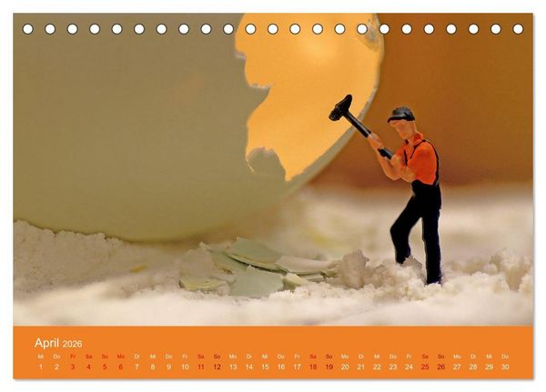 Produktbild: Miniaturen - Klein ganz gro&szlig; (Tischkalender 2026 DIN A5 quer), CALVENDO Monatskalender