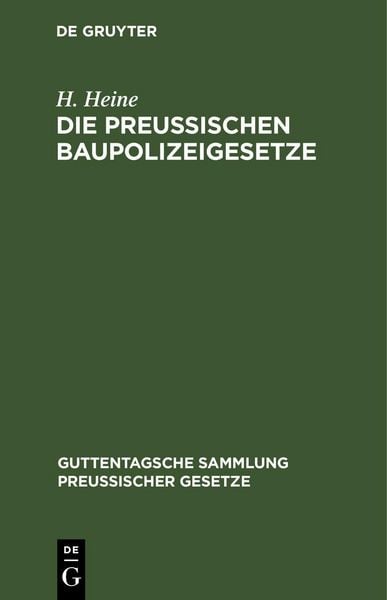 Produktbild: Die Preu&szlig;ischen Baupolizeigesetze