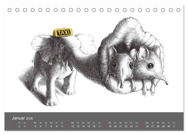 Produktbild: TIERONISCH (Tischkalender 2026 DIN A5 quer), CALVENDO Monatskalender