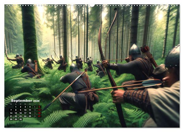 Produktbild: Wikinger - Ein Jahr im Leben der Nordm&auml;nner (hochwertiger Premium Wandkalender 2026 DIN A2 quer), Kunstdruck in Hochglanz
