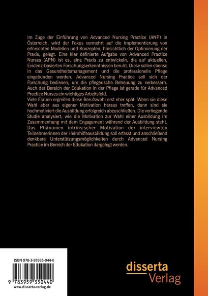 Produktbild: Intrinsische Motivation und Advanced Nursing Practice: Unterst&uuml;tzungsm&ouml;glichkeiten im Unterricht