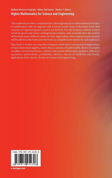 Produktbild: Higher Mathematics for Science and Engineering