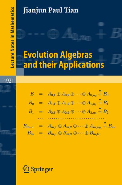 Produktbild: Evolution Algebras and their Applications