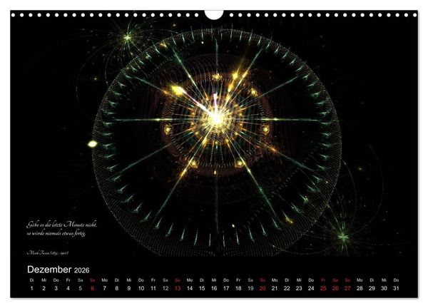 Produktbild: Zeit 2026 - Grafiken und Zitate (Wandkalender 2026 DIN A3 quer), CALVENDO Monatskalender