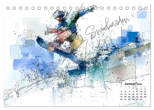 Produktbild: Olympische Luftspr&uuml;nge (Tischkalender 2026 DIN A5 quer), CALVENDO Monatskalender