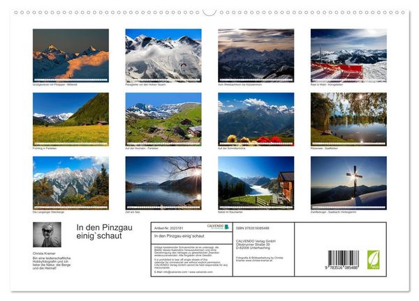 Produktbild: In den Pinzgau einig`schaut (hochwertiger Premium Wandkalender 2026 DIN A2 quer), Kunstdruck in Hochglanz