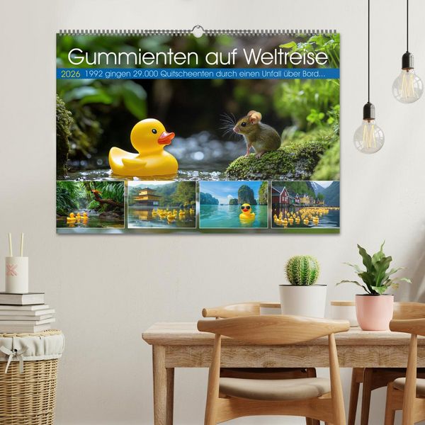 Produktbild: Gummienten auf Weltreise (Wandkalender 2026 DIN A2 quer), CALVENDO Monatskalender