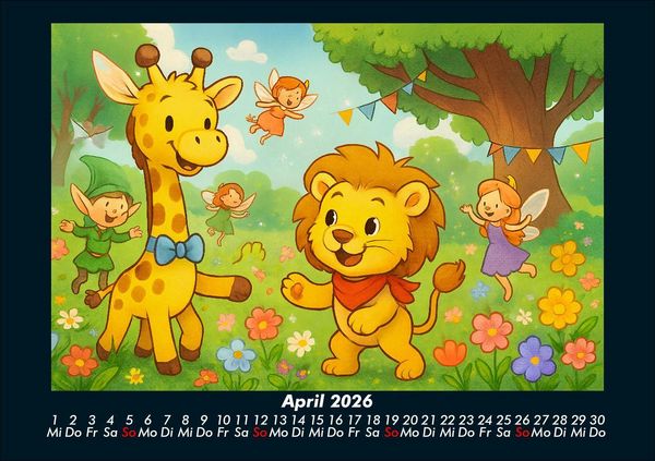 Produktbild: Nala & Buschi in m&auml;rchenhaften Welten 2026 Fotokalender DIN A5
