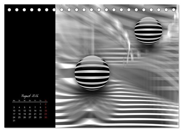 Produktbild: Optische Kunst im Quadrat (Tischkalender 2026 DIN A5 quer), CALVENDO Monatskalender