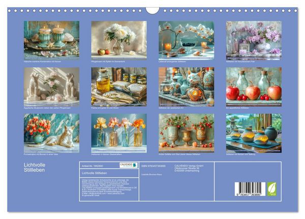 Produktbild: Lichtvolle Stillleben (Wandkalender 2026 DIN A3 quer), CALVENDO Monatskalender