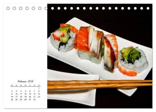 Produktbild: Sashimi und Sushi. Japans K&ouml;stlichkeiten (Tischkalender 2026 DIN A5 quer), CALVENDO Monatskalender