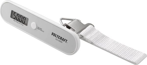 Produktbild: VOLTCRAFT KS-5000 Kofferwaage KS-5000 W&auml;gebereich (max.) 50 kg Ablesbarkeit 10 g batteriebetrieben Grau