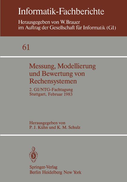 Messung, Modellierung und Bewertung von Rechensystemen