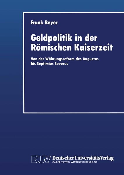 Produktbild: Geldpolitik in der R&ouml;mischen Kaiserzeit