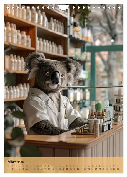Produktbild: Der tierisch lustige Apotheker-Kalender (Wandkalender 2026 DIN A4 hoch), CALVENDO Monatskalender