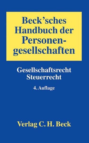 Produktbild: Beck'sches Handbuch der Personengesellschaften