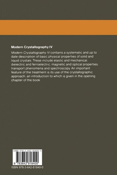 Produktbild: Modern Crystallography IV