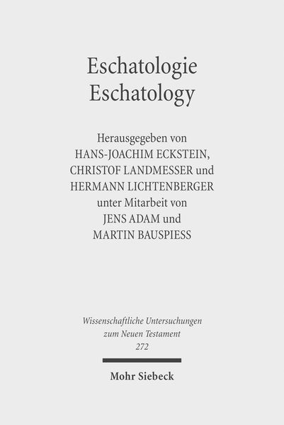 Produktbild: Eschatologie - Eschatology