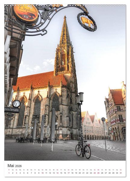 Produktbild: M&uuml;nster - Stadt und Natur (hochwertiger Premium Wandkalender 2026 DIN A2 hoch), Kunstdruck in Hochglanz