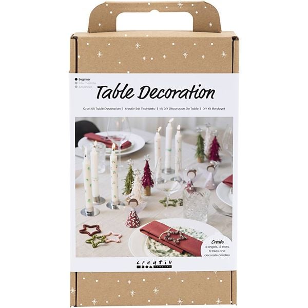 Produktbild: Creativ Company Kreativ Set Tischdeko, Engel, Weihnachtsb&auml;ume, Sterne, Sortierte Farben