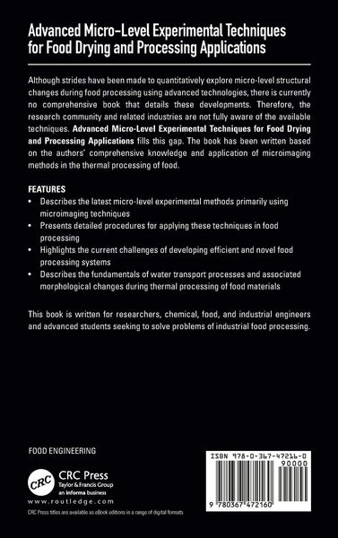 Produktbild: Advanced Micro-Level Experimental Techniques for Food Drying and Processing Applications