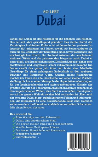 Produktbild: So lebt Dubai: Der perfekte Reisef&uuml;hrer f&uuml;r einen unvergesslichen Aufenthalt in Dubai inkl. Insider-Tipps und Packliste