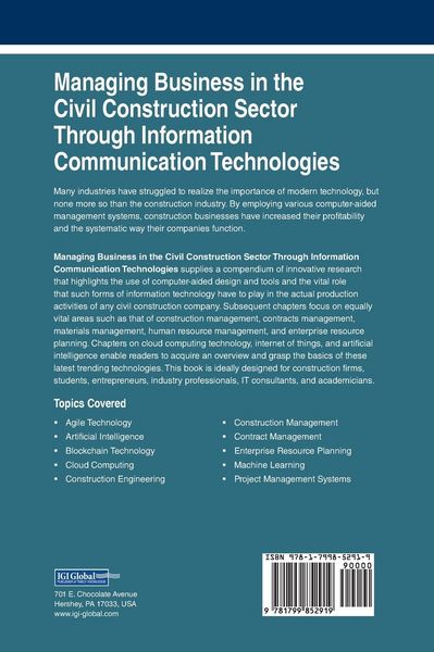 Produktbild: Managing Business in the Civil Construction Sector Through Information Communication Technologies