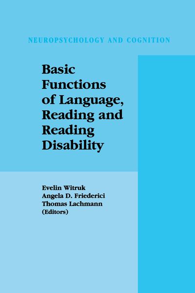 Produktbild: Basic Functions of Language, Reading and Reading Disability