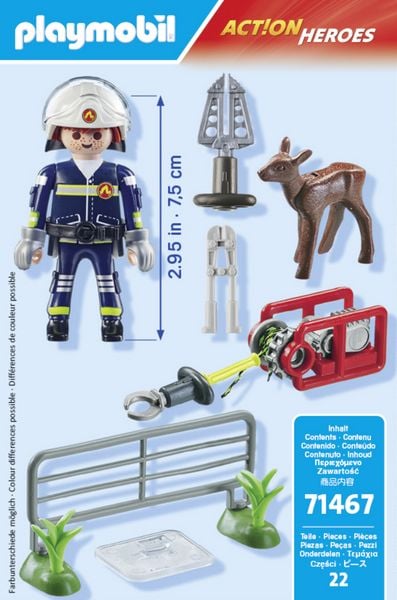 Produktbild: PLAYMOBIL 71467 Feuerwehr-Tierrettung
