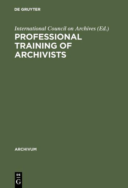 Produktbild: Professional training of archivists