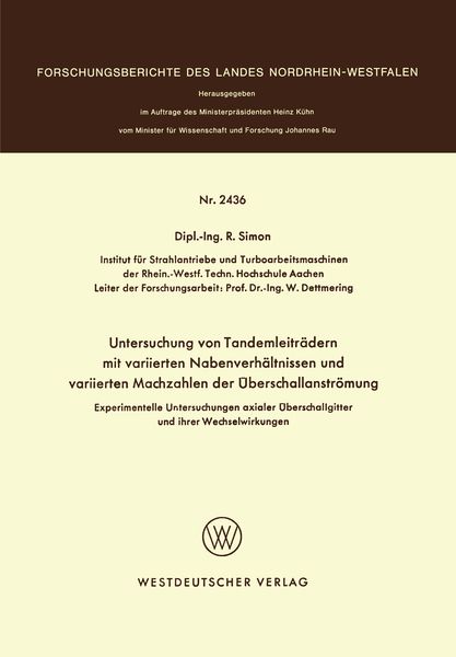 Produktbild: Experimentelle Untersuchungen axialer &Uuml;berschallgitter und ihrer Wechselwirkungen
