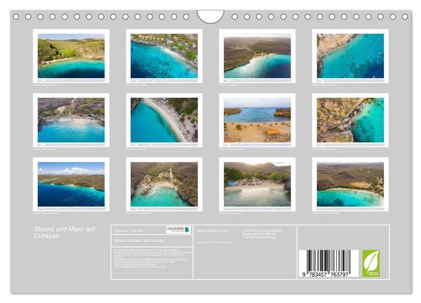 Produktbild: Strand und Meer auf Cura&ccedil;ao (Wandkalender 2026 DIN A4 quer), CALVENDO Monatskalender
