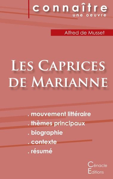 Produktbild: Fiche de lecture Les Caprices de Marianne de Musset (Analyse litt&eacute;raire de r&eacute;f&eacute;rence et r&eacute;sum&eacute; complet)