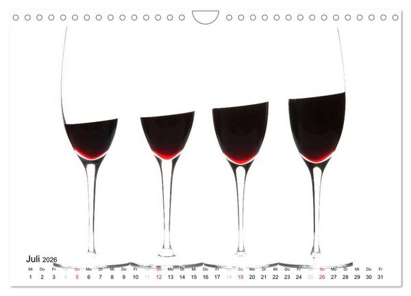 Produktbild: Wein schmeckt fein (Wandkalender 2026 DIN A4 quer), CALVENDO Monatskalender
