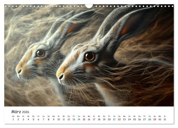 Produktbild: Tiere in der Kunst (Wandkalender 2026 DIN A3 quer), CALVENDO Monatskalender