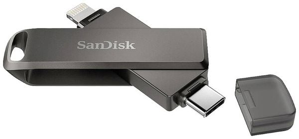 SanDisk iXpand® Luxe USB-Stick 64 GB Schwarz SDIX70N-064G-GN6NN Apple Lightning, USB-C® USB 3.1 (Gen 1)