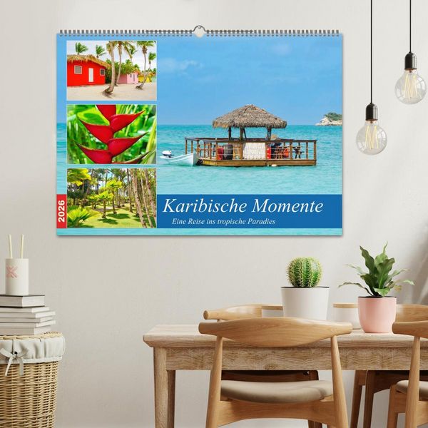 Produktbild: Karibische Momente - Eine Reise ins tropische Paradies (Wandkalender 2026 DIN A2 quer), CALVENDO Monatskalender