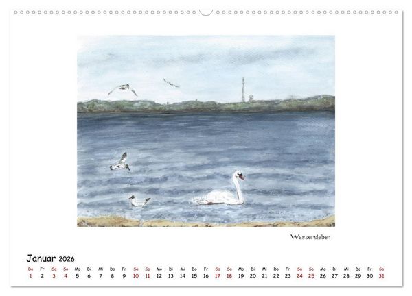 Produktbild: Die Flensburger F&ouml;rde (Wandkalender 2026 DIN A2 quer), CALVENDO Monatskalender