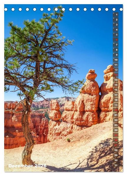 Produktbild: BRYCE CANYON Natur Pur (Tischkalender 2026 DIN A5 hoch), CALVENDO Monatskalender