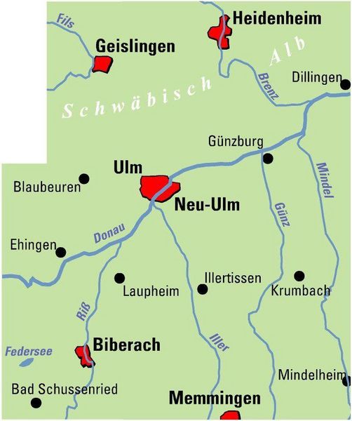 Produktbild: ADFC-Regionalkarte Ulm und Umgebung, 1:75.000, mit Tagestourenvorschl&auml;gen, rei&szlig;- und wetterfest, E-Bike-geeignet, GPS-Tracks-Download