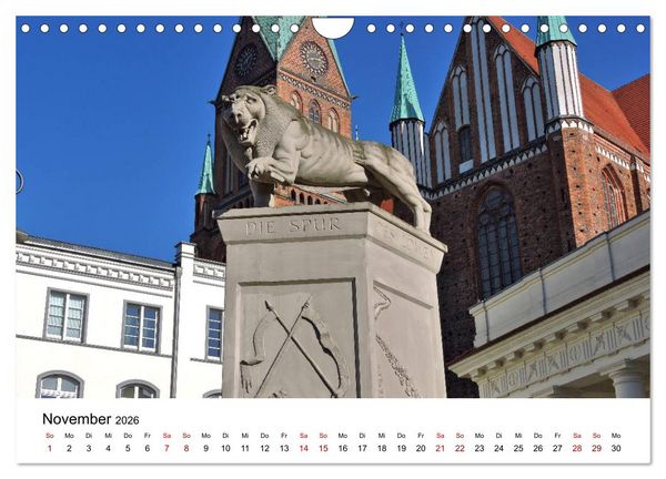 Produktbild: Schwerin - Landeshauptstadt von Mecklenburg-Vorpommern (Wandkalender 2026 DIN A4 quer), CALVENDO Monatskalender