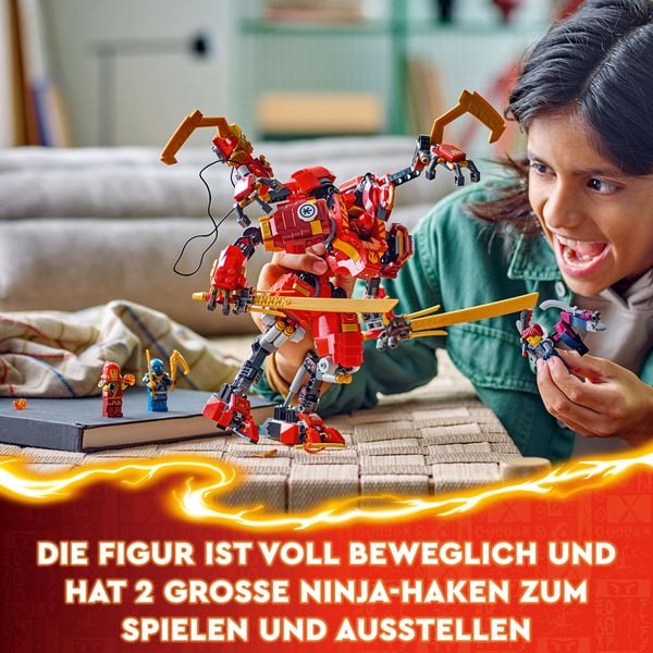 LEGO NINJAGO 71812 Kais Ninja-Kletter-Mech Set mit Actionfigur-Spielzeug