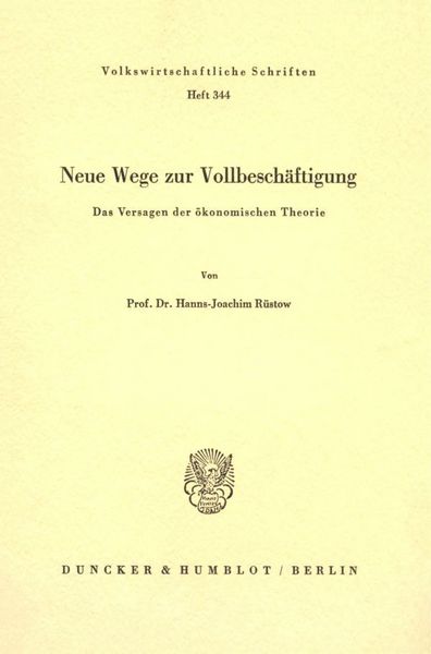 Produktbild: Neue Wege zur Vollbesch&auml;ftigung.