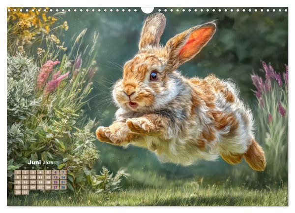 Produktbild: Kaninchenportraits &ndash; Szenen voller Charme (Wandkalender 2026 DIN A3 quer), CALVENDO Monatskalender