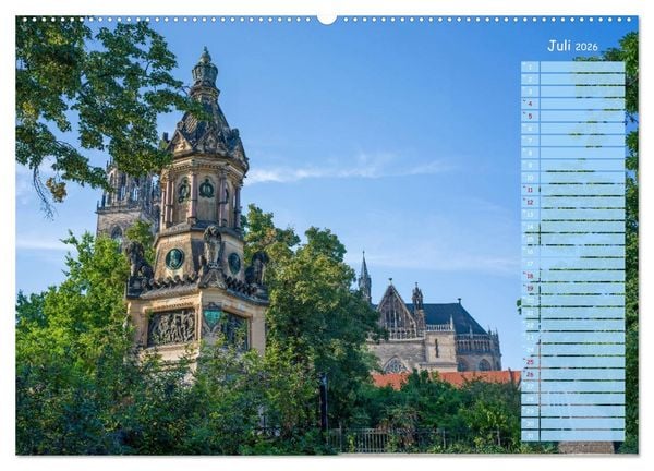Produktbild: Magdeburg an der Elbe - Der Planer (Wandkalender 2026 DIN A2 quer), CALVENDO Monatskalender